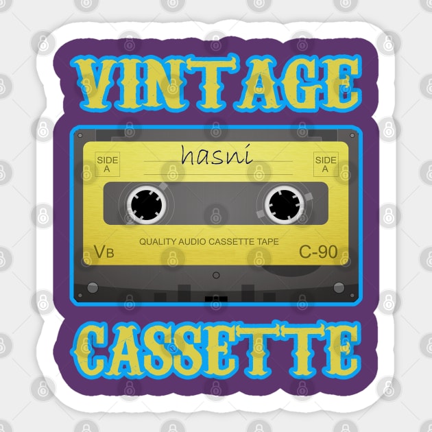 vintage cassette Sticker by yacineshop